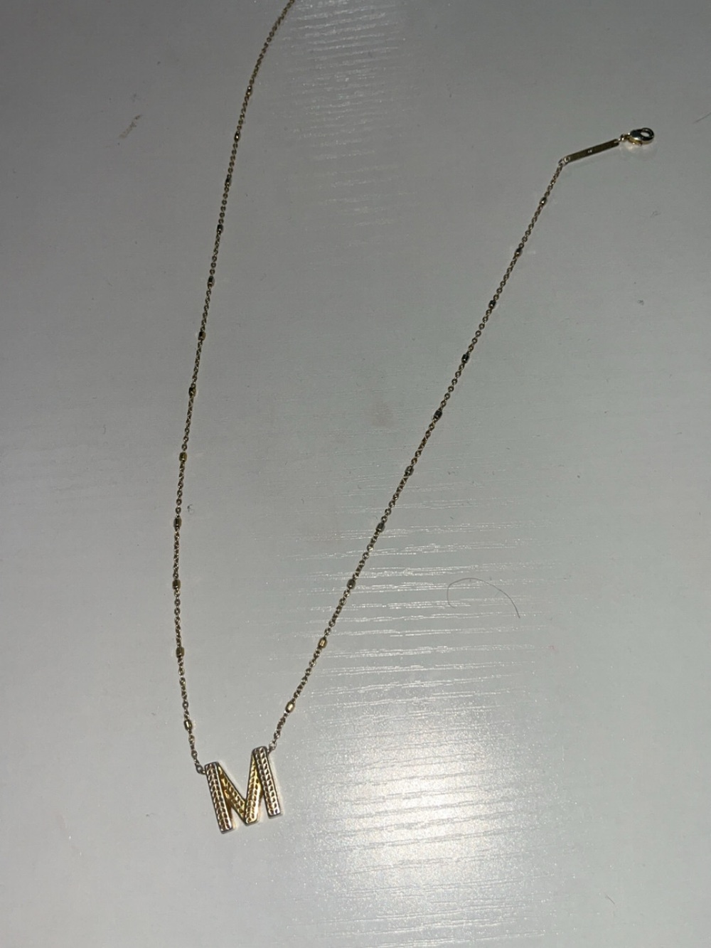 Kendra Scott Gold 'M' Initial Pendant Necklace